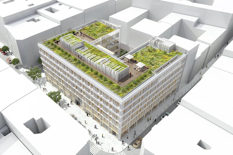 Le projet du mois - 1re pierre pour UFO (Unique Flexible Offices), Paris 2e - Une faade inspire par l'histoire du quartier, un lien entre mode et architecture