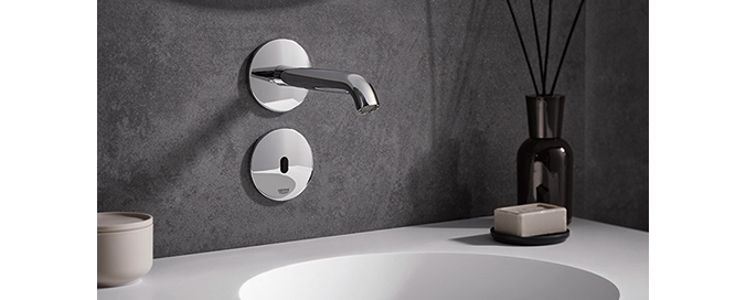 GROHE - Essence E - Robinetterie, faade murale, infrarouge sans mitigeur