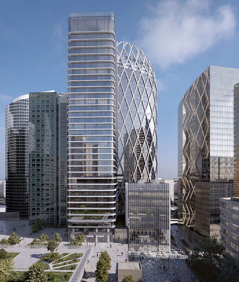 Le projet du mois - Lourde restructuration pour la Tour Aurore à La Défense - Un renouveau esthétique sur la skyline du premier quartier d'affaires d'Europe