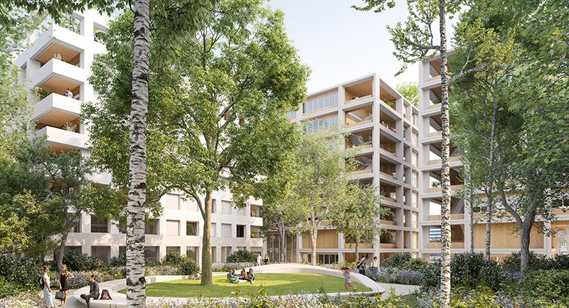 Le projet du mois - Une première en France : un immeuble d'habitation selon le principe 2226 - 24 logements 100% bas carbone : grâce au principe 2226 développé par l'agence Baumschlager Eberle Architekten