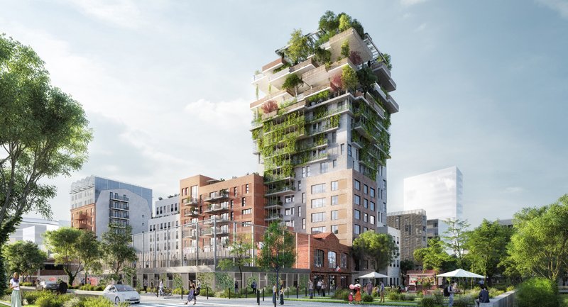 Le projet du mois - ZAC Asnières : entre ciel et jardins - La boîte à outil urbaine : intégration urbaine, morcellement et changement d'échelle, pluralité de styles, inventivité, nature et durabilité