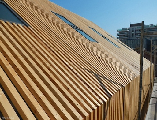 Un lieu de culte en bois massif par OBA architectes