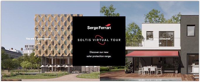 SERGE FERRARI - Soltis Virtual Tour et Configurateur de Pergola - Le groupe Serge Ferrari digitalise son offre protection solaire
