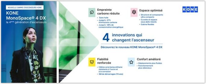 KONE - KONE MonoSpace&reg; 4 DX - L'ascenseur nouvelle g�n�ration qui optimise vos projets
