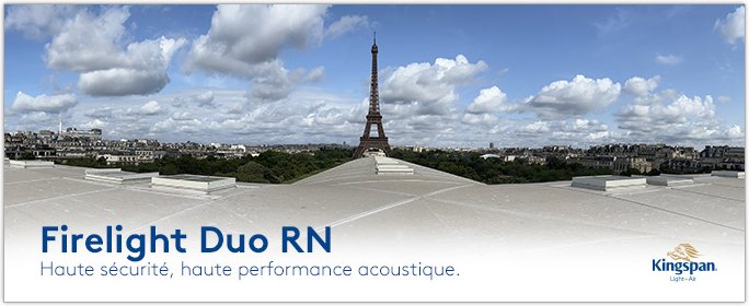 KINGSPAN LIGHT+AIR - FIRELIGHT DUO RN - Solution de d�senfumage naturel pour r�pondre aux exigences acoustiques des b�timents